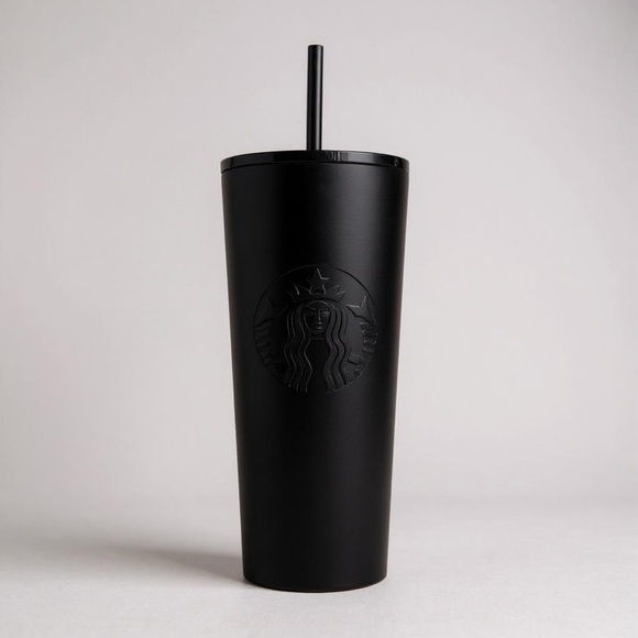 Starbucks Other - Starbucks Matte Black Tumbler Cup Venti Double Walled Stainless Cold Cup 20 oz